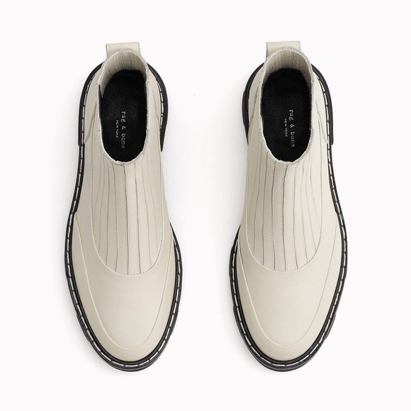 ISO Rag & Bone Shawn Boot in white leather, size 37.5 or 38 - Picture 3 of 4